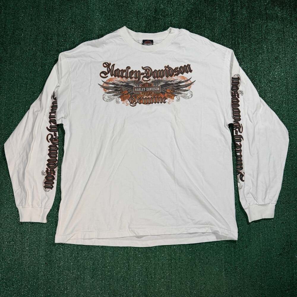 2014 Harley-Davidson Chandler Arizona Long Sleeve T-Shirt White 2XL Sleeve Hits